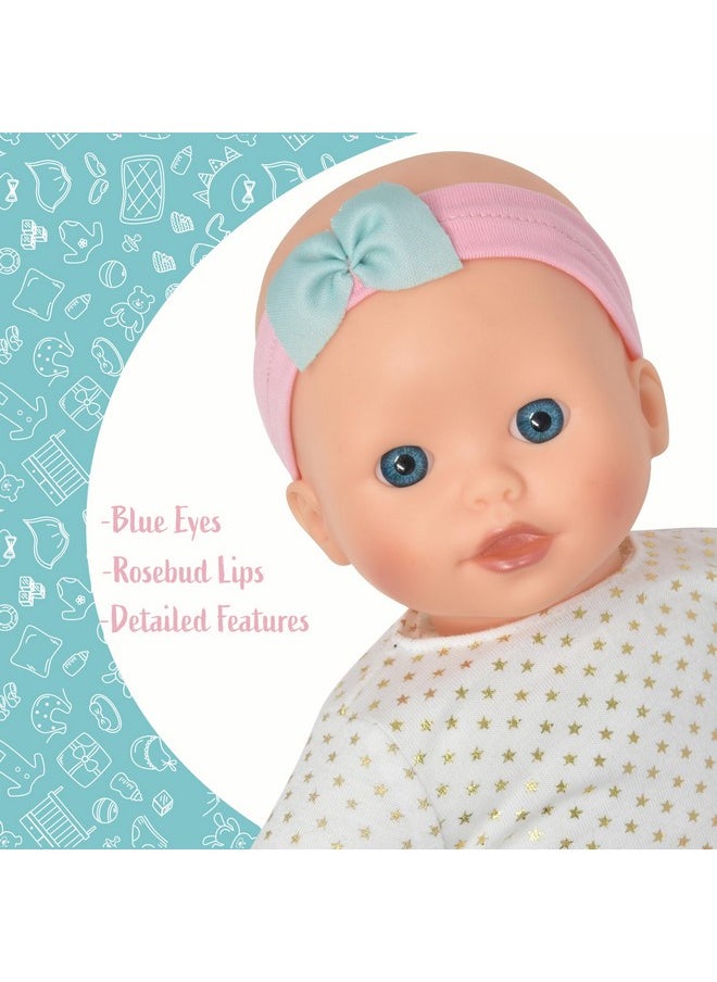 Gift Boutique - Soft Body Baby Doll With Accessories Set, 14 Inch Doll With Bottle Clothes Toy Rattle Diaper Bag And Bib For Toddlers Girls Age 2 3 4 5 Years - Image 1