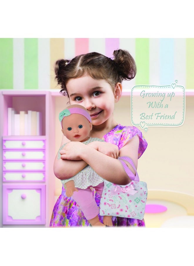 Gift Boutique - Soft Body Baby Doll With Accessories Set, 14 Inch Doll With Bottle Clothes Toy Rattle Diaper Bag And Bib For Toddlers Girls Age 2 3 4 5 Years - Image 1