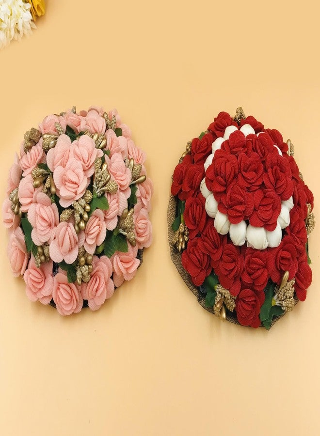 AROOMAN Full Juda Bun Hair Flower Gajra Combo for Wedding and Party - Image 4