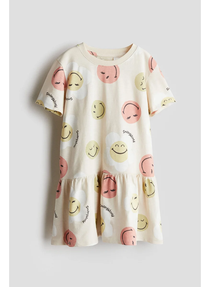 اتش اند ام Printed Jersey Dress
