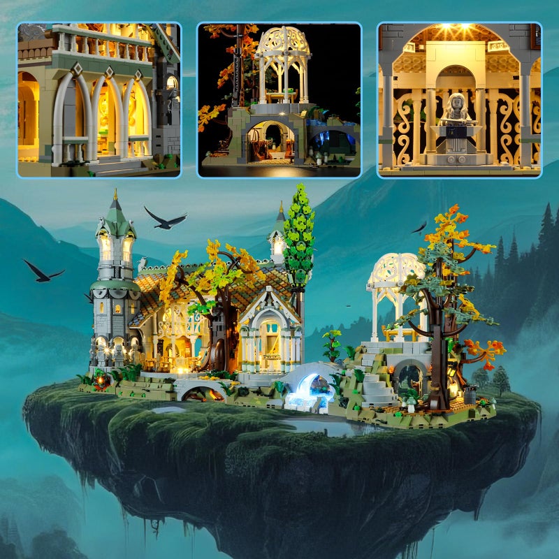 YEABRICKS LED Light for Lego-10316 Lord of The Rings The Lord of The Rings: Rivendell Building Blocks Model (Lego Set NOT Included) - Image 5