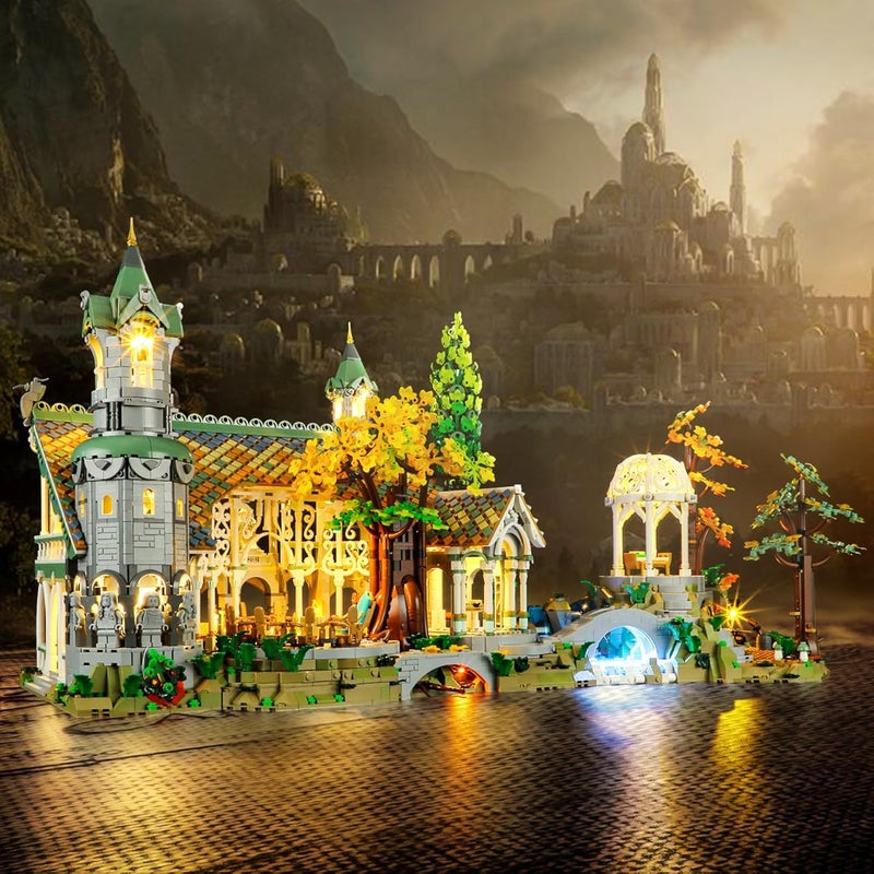 YEABRICKS LED Light for Lego-10316 Lord of The Rings The Lord of The Rings: Rivendell Building Blocks Model (Lego Set NOT Included) - Image 1