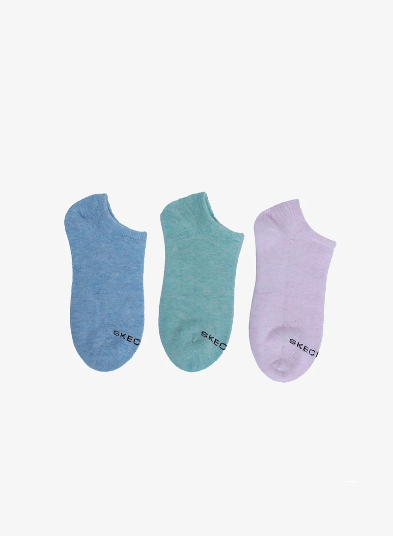 3 Pack Non Terry No Show Socks