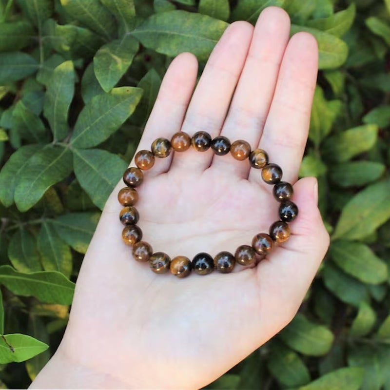 FIRAZIO 16PCS Semi-Precious Gemstone Bracelet - Crystal Stone Beaded Bracelets for Women Men 8mm Round Beaded Stretch Bracelets Unisex Yoga Bracelets Gifts (16Pcs) - Image 4