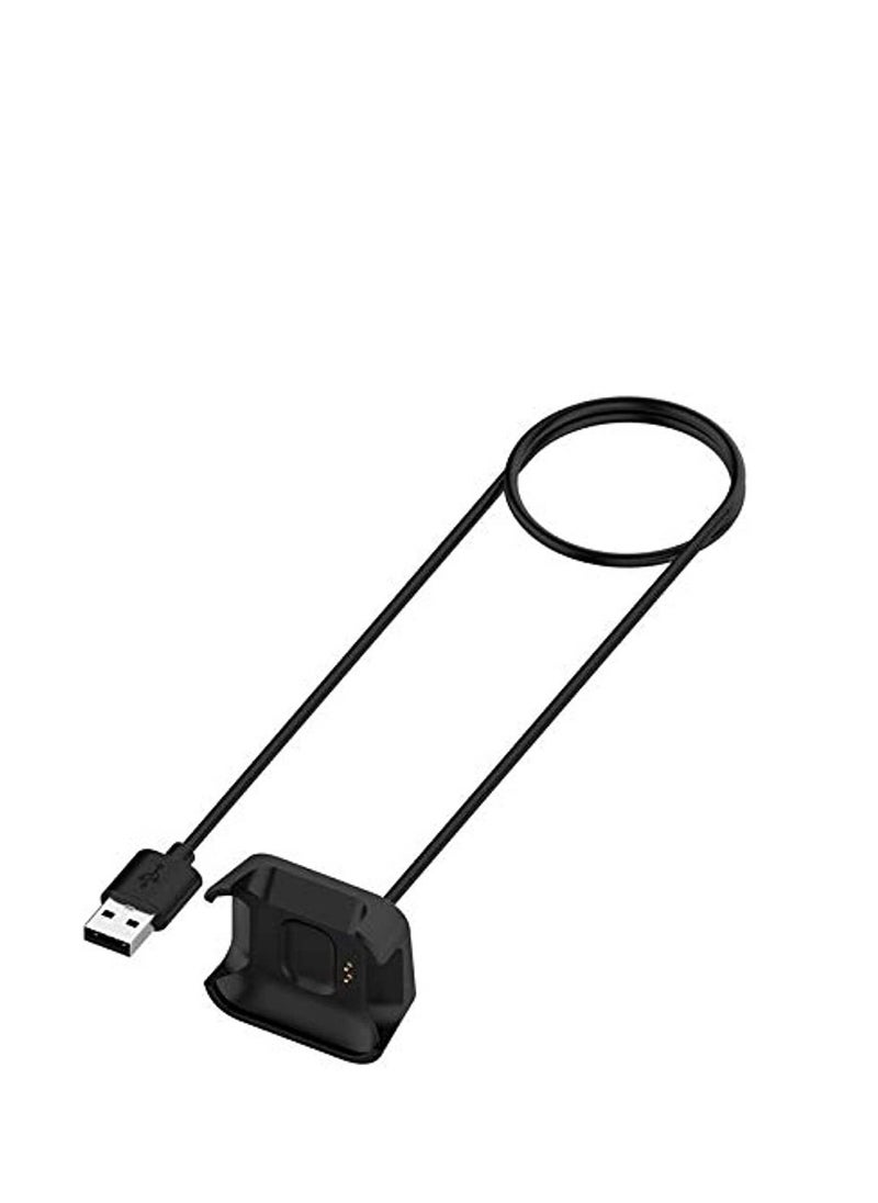 Generic charger with a universal USB port, charging base and cable compatible with Xiaomi Mi Lite and Redmi Watch, black color  - Image 1