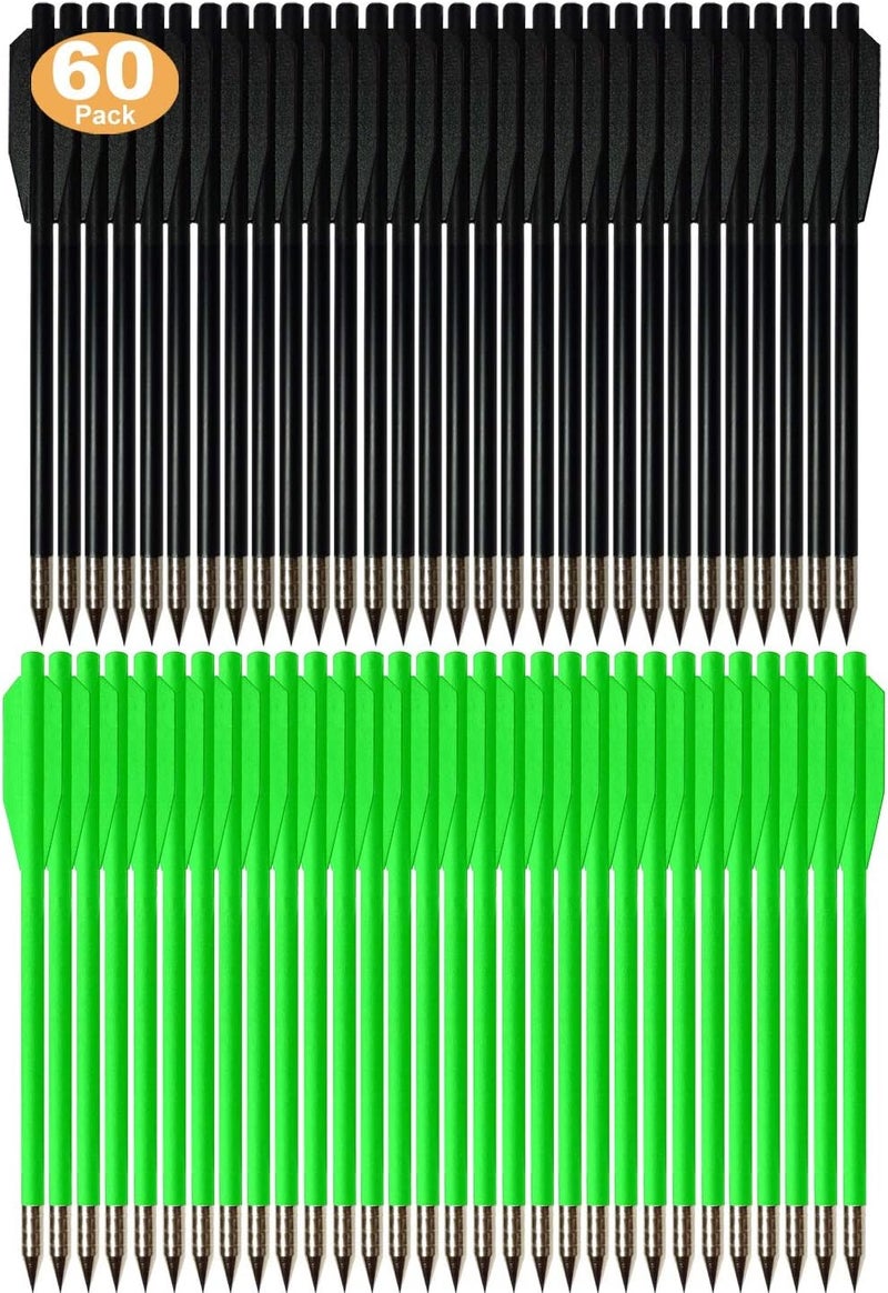 Kavard Small Crossbow Bolts 6.3 Inch Mini Crossbow Arrows 50lbs-80lbs for Kids Adults Hunting Shooting Practice (60Pack) - Image 1