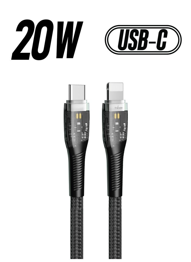 Trands Trands Glassy Series 20W Type-C to Lightning Cable  - Image 1