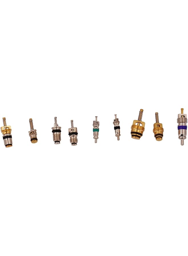 Excefore 40Pcs Car Air Conditioner Valve Core Kit, R12 R134A Automotive A/C Refrigeration Tire Valve Stems With Double Head Dual Dismantling Remover Tool  - Image 4