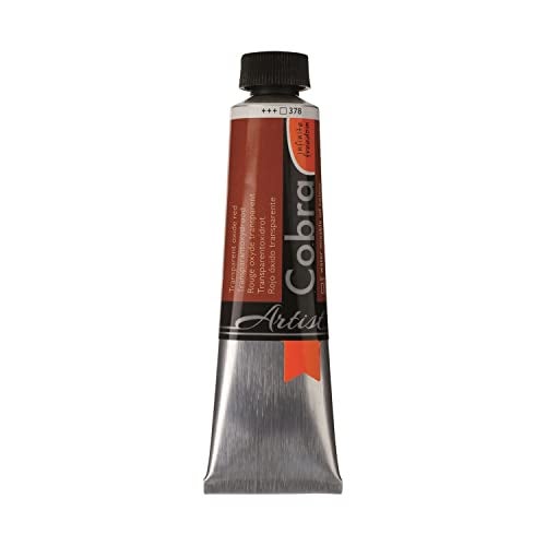 Cobra Artist Water Mixable Oil Colour Transparent Oxide Red 40ml Tube - Image 1