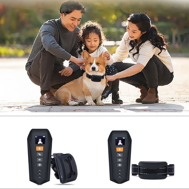 Waterproof Dog Training Collar Rechargeable Dog Shock Collar with  Vibration Mode Beep Mode and Static Mode 984ft Remote Adjustable for All Size of Dogs - Image 5