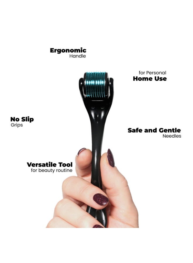 إسكدنيا ديرما رولر للشعر واللحية والوجه والجسم وفروة الرأس 540 إبرة تيتانيوم دقيقة للرجال والنساء 0.25 مم أداة تجميلية - Image 2