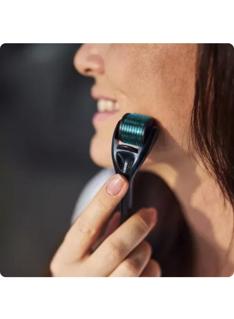 إسكدنيا ديرما رولر للشعر واللحية والوجه والجسم وفروة الرأس 540 إبرة تيتانيوم دقيقة للرجال والنساء 0.25 مم أداة تجميلية - Image 5