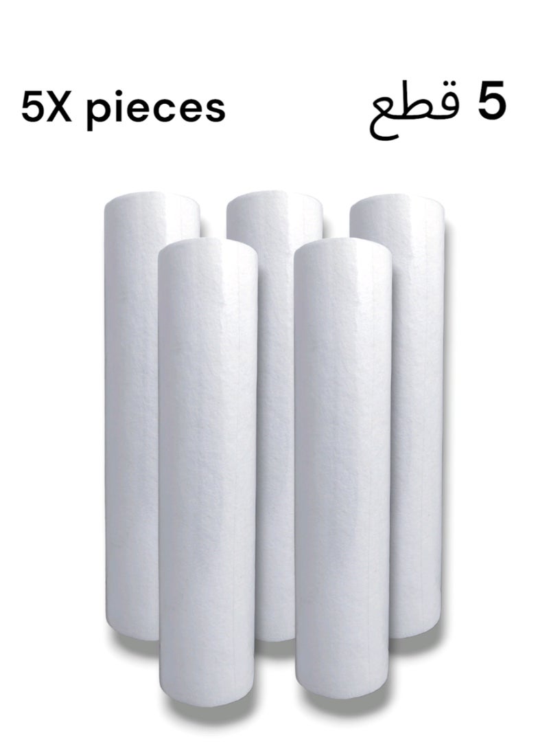 Generic - 5-Pieces Polypropylene Replacement Filter 5 Micron All Sizes Filter For Clean Water And Dust Particle Removal - Image 1
