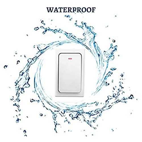 SMILEDRIVE® Wireless No battery 600ft Long Range Calling Doorbell for Home, Office- 110dB Loud Volume, 4 Level Volume Adjust, Flashing LED light, 36 Chimes, IP44 Waterproof (1 Receiver+1 Push Button) - Image 3