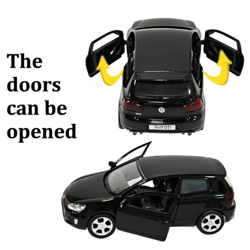 ERBADIHAGO Model Car Volkswagen Golf GTI Toy Car 1/36 Metal Collect Car with Pull Back Toy Cars for Boys Children Gift(Black) - Image 4