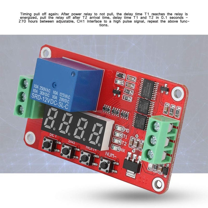 klarako Infinite Loop Relay Module for FRM01, Multifunction Infinite Loop Timing Self Lock Relay Cycle Timer Module Automation Delay FRM01 - Image 4