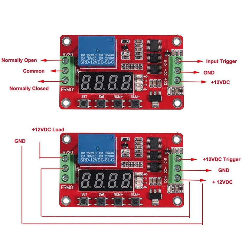 klarako Infinite Loop Relay Module for FRM01, Multifunction Infinite Loop Timing Self Lock Relay Cycle Timer Module Automation Delay FRM01 - Image 2