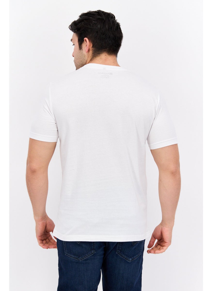 Free Soul - Men Crew Neck Short Sleeve Graphic Printed T-Shirt, White - Image 1