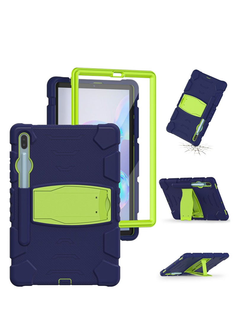 GULFLINK Gulflink Back Cover Protect Case for SAMSUNG Tab S6 T860/T865/T867 10.5 inch navyblue and lime  - Image 1