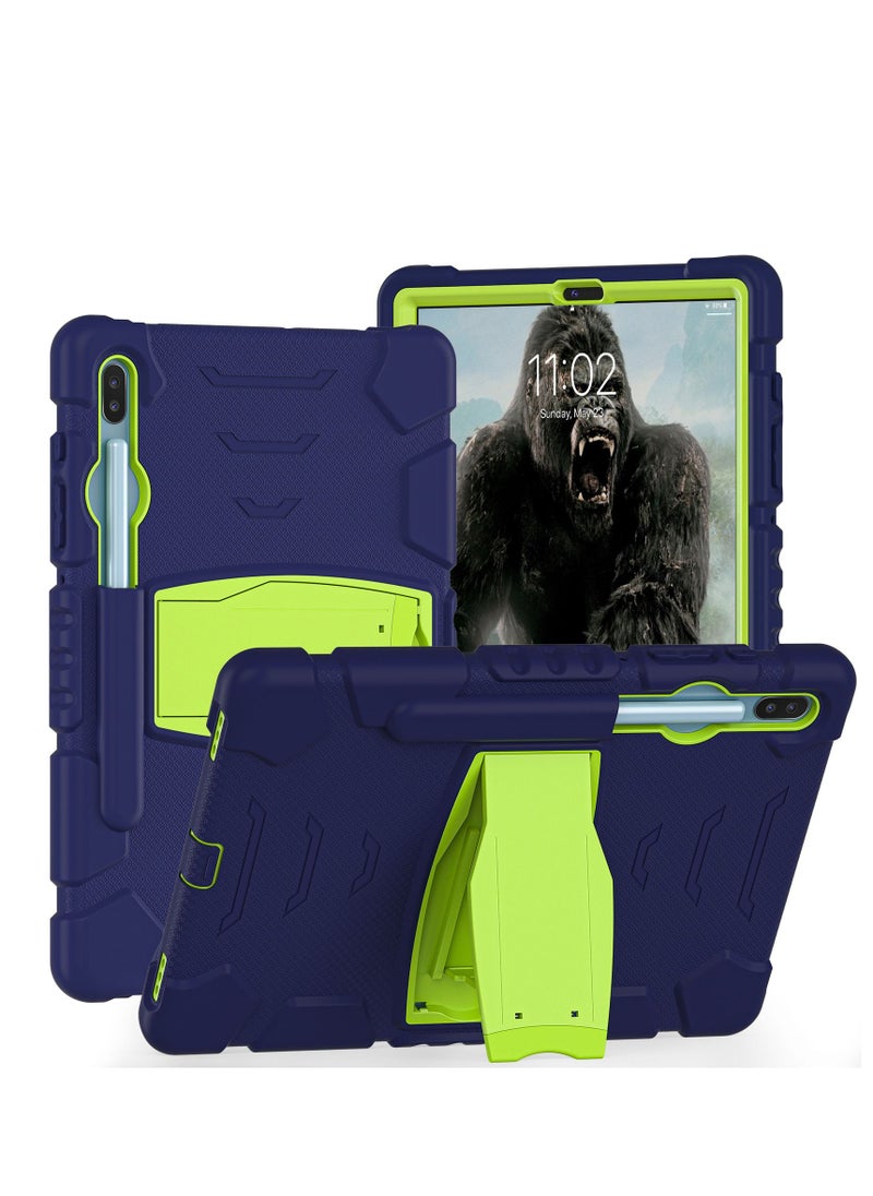 GULFLINK Gulflink Back Cover Protect Case for SAMSUNG Tab S6 T860/T865/T867 10.5 inch navyblue and lime  - Image 2