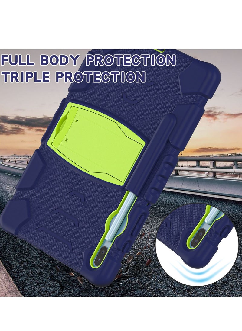 GULFLINK Gulflink Back Cover Protect Case for SAMSUNG Tab S6 T860/T865/T867 10.5 inch navyblue and lime  - Image 4