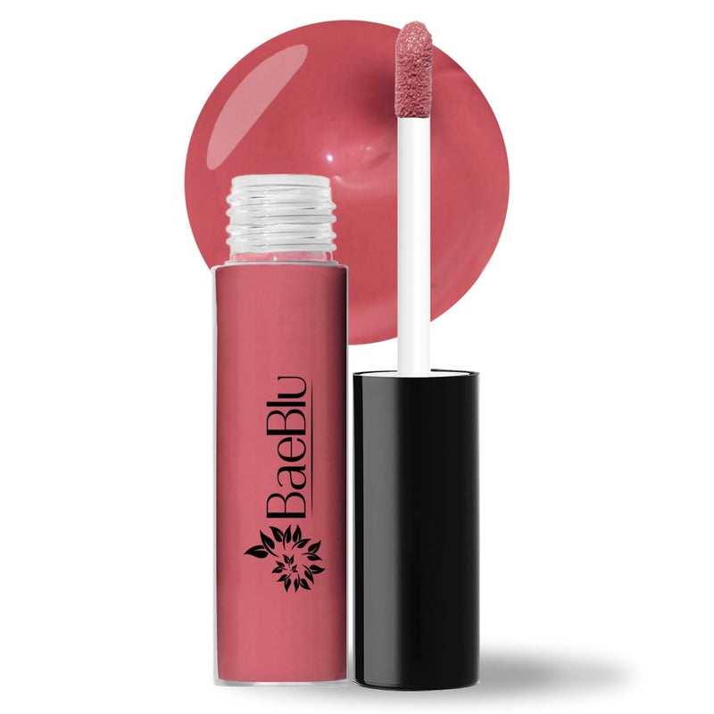 BaeBlu Organic Vegan Lip Gloss, 100% Natural Non-Toxic Moisturizing Ingredients, Cherry Blossom - Image 1