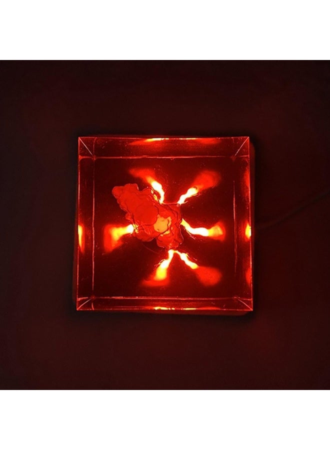 Resin Night Light Mini LED Lamp with Wooden Base, Handmade Decorative Art Ornament - Image 3