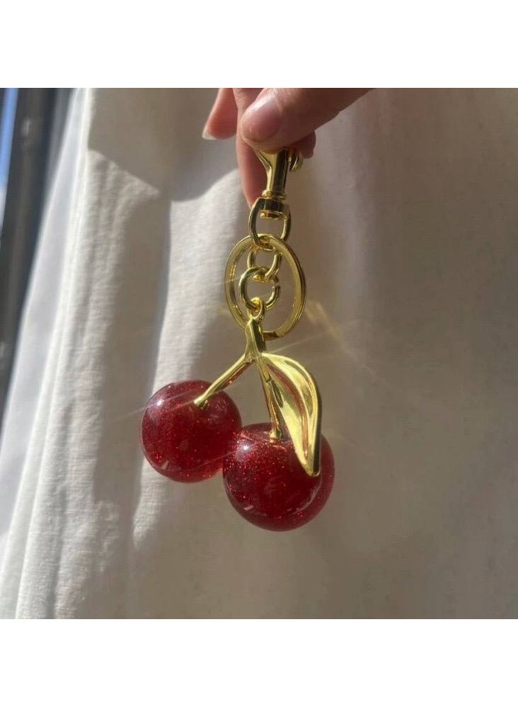 An elegant, fruity cherry-shaped medallion with a sophisticated and distinctive design — perfect for everyday decoration and a modern touch to travel and outdoor accessories! - Image 4