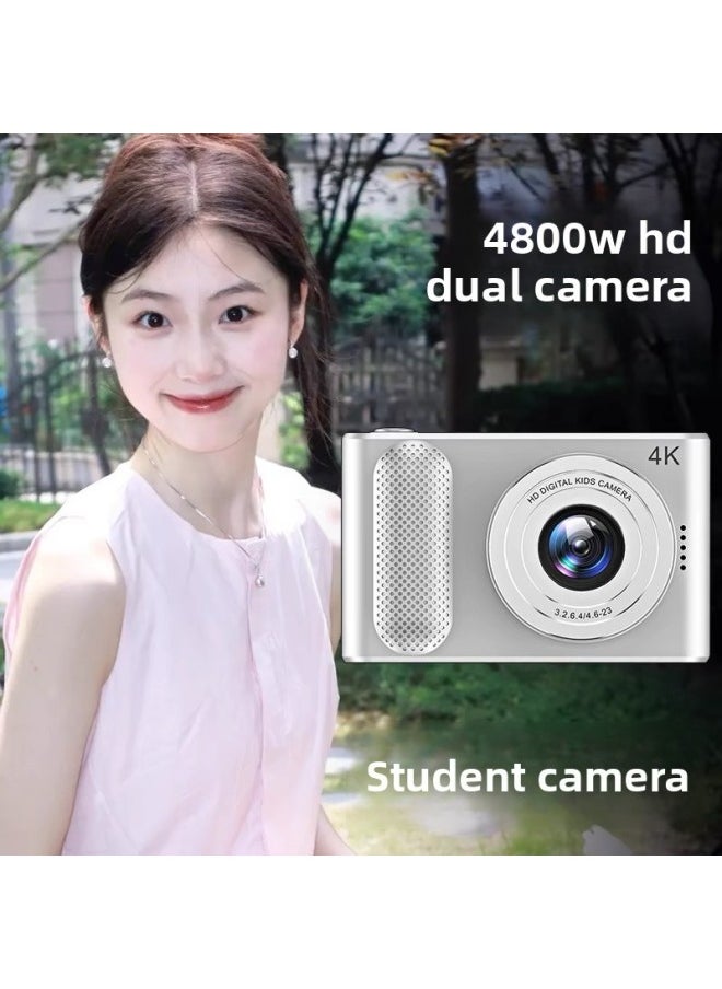 Generic [drop Shipping] Student Digital Camera CCD Selfie Campus High-definition Portable Entry-level Small Kidsren's Camera-Body Color:Trendy Black [color Box Packaging + Hand Strap + Data Cable + Manual]  - Image 1