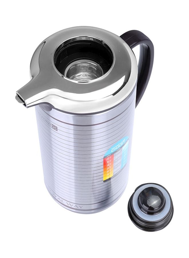 Royalford Vacuum Flask Silver/Black 1.6Liters - Image 3