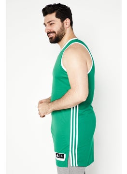 Adidas Men Sportswear Fit Tall Sleeveless Training Jersey 3,0, Green/White  - Image 4
