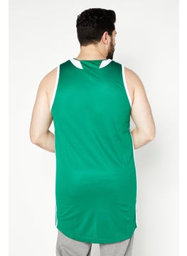Adidas Men Sportswear Fit Tall Sleeveless Training Jersey 3,0, Green/White  - Image 2