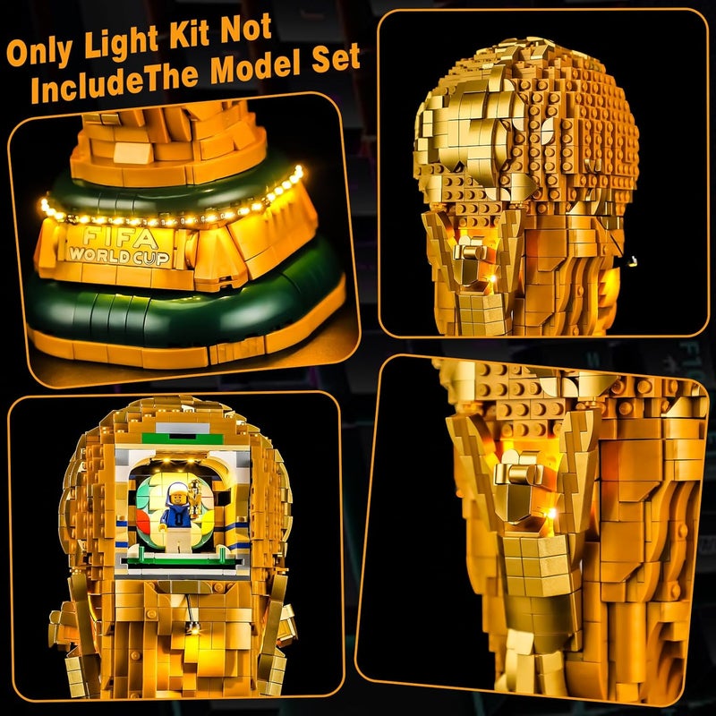 Vaodest LED Lighting Kit for FIFA World Cup Trophy 43020 - Creative Decoration Lights Compatible with Lego Sets - Image 2