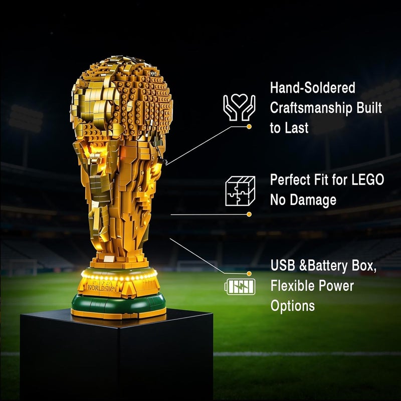 Vaodest LED Lighting Kit for FIFA World Cup Trophy 43020 - Creative Decoration Lights Compatible with Lego Sets - Image 5