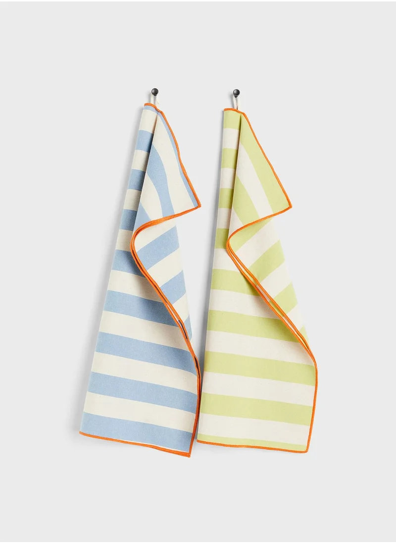 اتش اند ام 2-Pack Striped Cotton Tea Towels