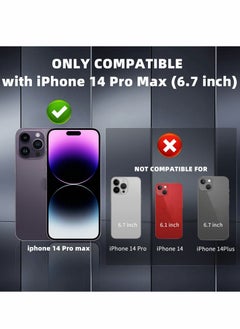 SYOSI Compatible with iPhone 14 Pro Max 6.7" Case Design, Military Grade Drop Protection, Skin-Friendly PC Back, Premium Camera Protection Ring, Scratch and Fingerprint Resistant (Dark Purple)  - Image 5