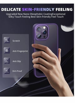 SYOSI Compatible with iPhone 14 Pro Max 6.7" Case Design, Military Grade Drop Protection, Skin-Friendly PC Back, Premium Camera Protection Ring, Scratch and Fingerprint Resistant (Dark Purple)  - Image 2