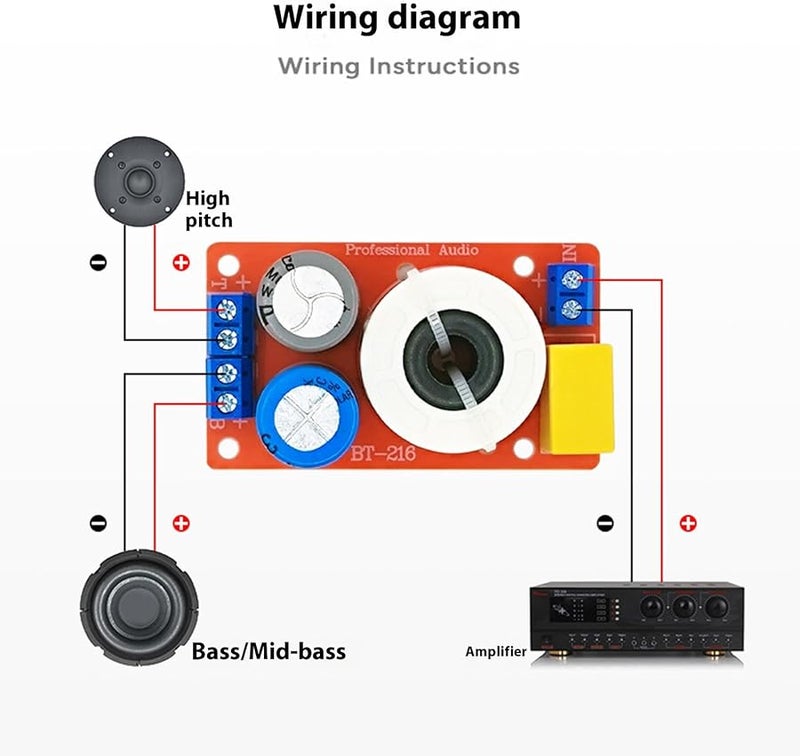 2 Way Crossover For Bookshelf And Center Speaker Solderless Terminals Easy Installation - Image 3