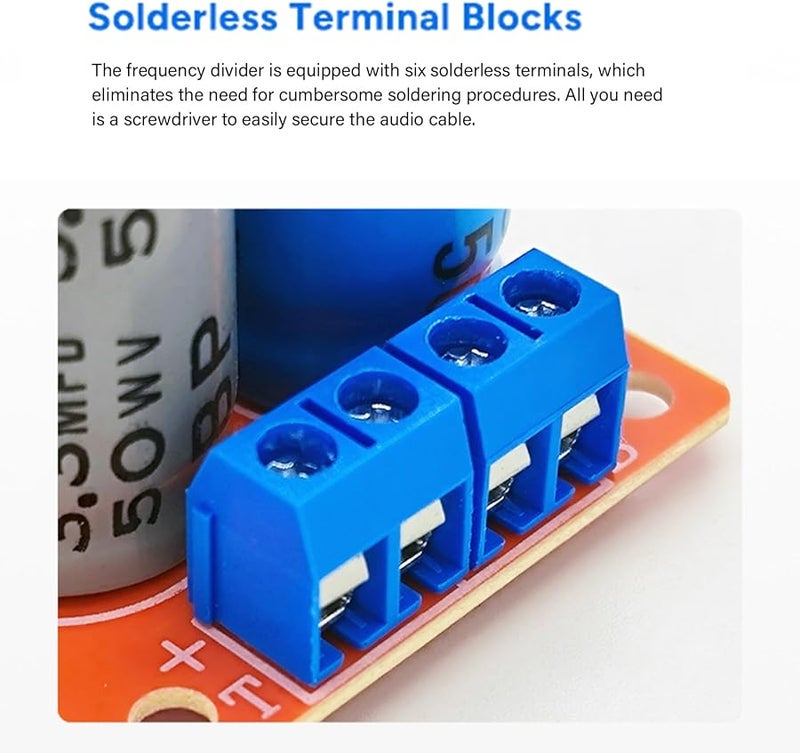 2 Way Crossover For Bookshelf And Center Speaker Solderless Terminals Easy Installation - Image 5