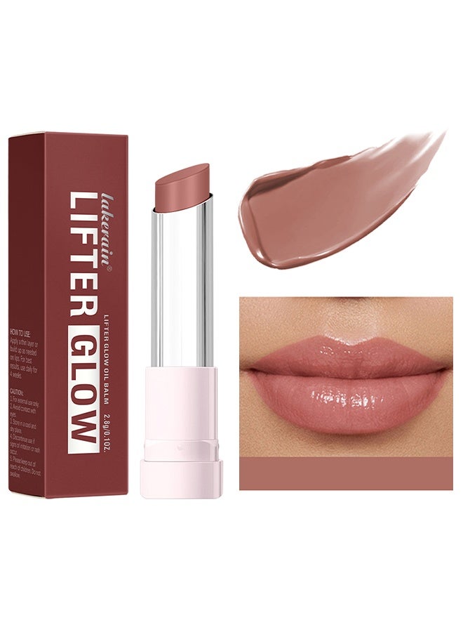 lakerain Lifter Glow, Lifter Glow Oil Balm, Lifter Glaze Oil Balm with Hyaluronic Acid and Hydrating Oil Blend, Lip Balm with 24HRs of Smooth, Moisturizing Shine #9 LATTE CRUSH - Image 1