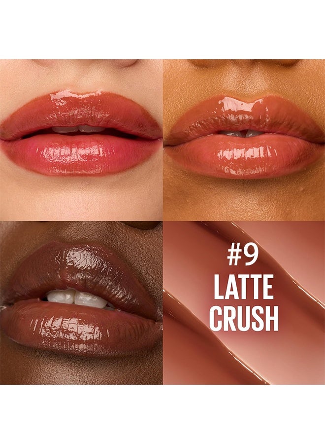 lakerain Lifter Glow, Lifter Glow Oil Balm, Lifter Glaze Oil Balm with Hyaluronic Acid and Hydrating Oil Blend, Lip Balm with 24HRs of Smooth, Moisturizing Shine #9 LATTE CRUSH - Image 2