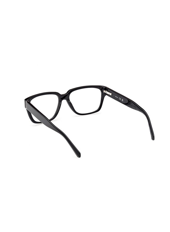 GUESS إطارات نظارات مستطيلة للرجال باللون الأسود اللامع GUESS GU5015000155 55 مم - Image 3