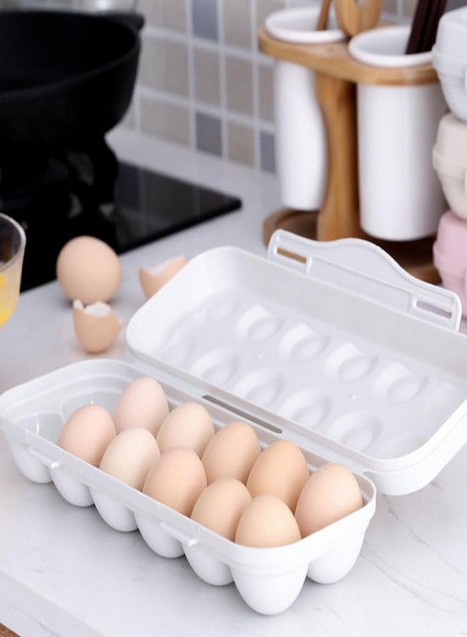 Amosfun Refrigerator Egg Organizer 12-Count Egg Storage Box for Kitchen and Fridge with Anti-Collision Grooves and Easy-Clean Lid 11.81 X 4.33 X 2.55 Inches - Image 3