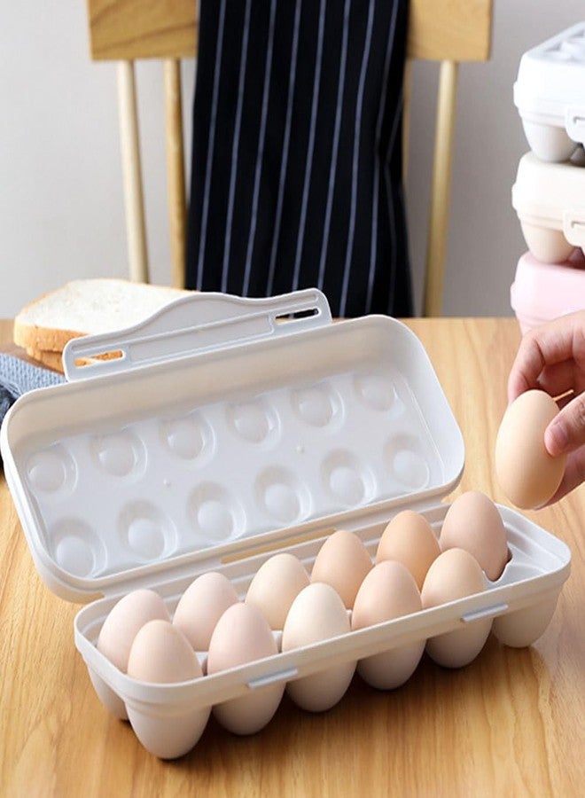Amosfun Refrigerator Egg Organizer 12-Count Egg Storage Box for Kitchen and Fridge with Anti-Collision Grooves and Easy-Clean Lid 11.81 X 4.33 X 2.55 Inches - Image 2