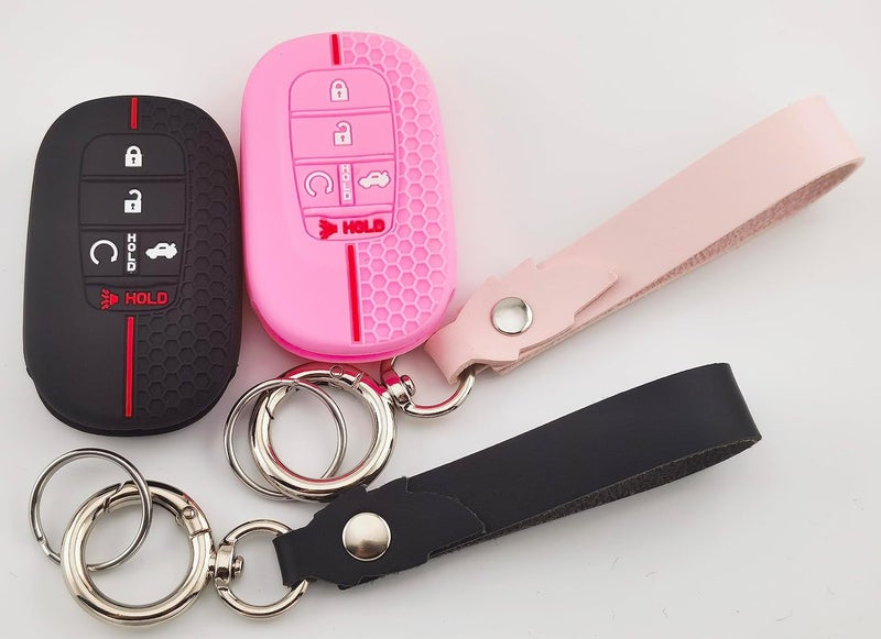 RUNZUIE Silicone Key Fob Cover Set for Honda