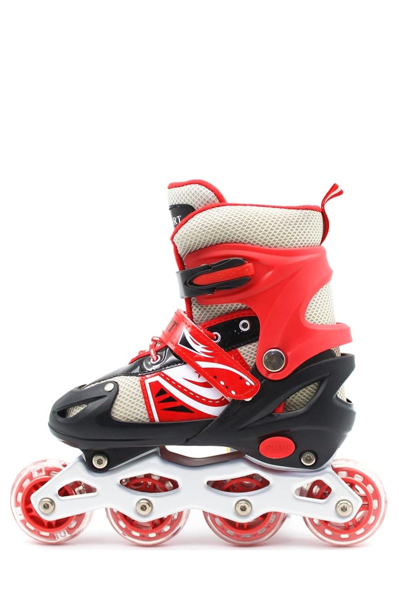 إيزي فيتشور زلاجات مضمنة قابلة للتعديل للأطفال مع عجلات وامضة - زلاجات مضمنة متوفرة بأربعة ألوان وثلاثة أحجام - Image 3