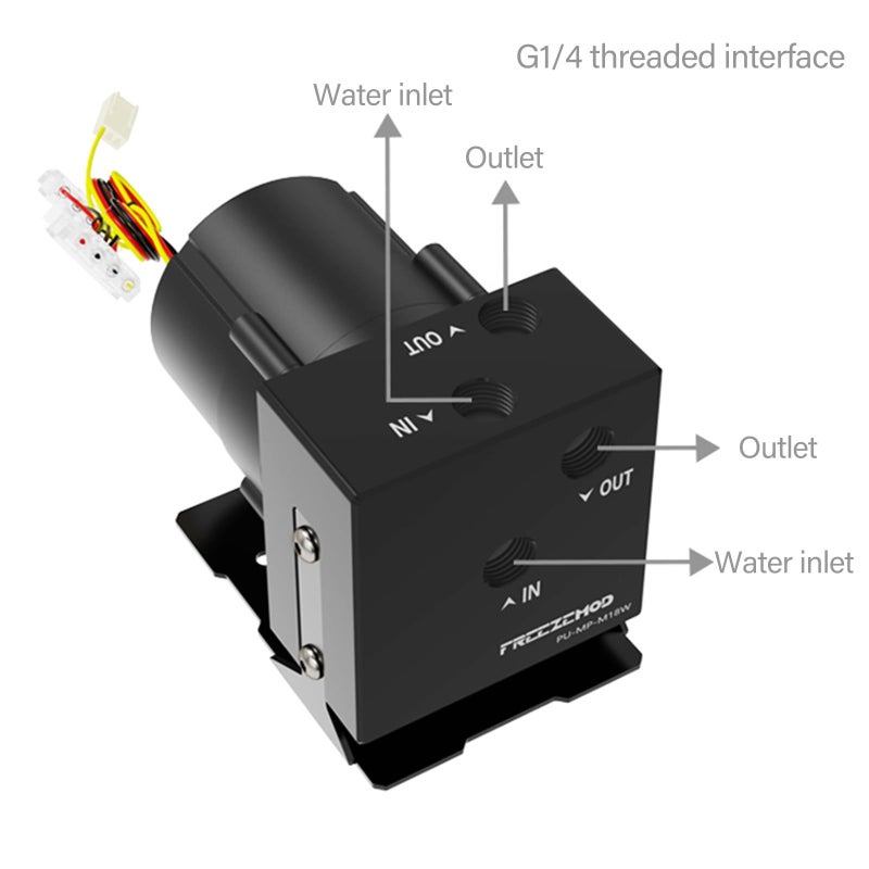 M18W Computer Water Cooling Pump High Flow 1200L H Adjustable Speed Pumping Heat Dissipation - Image 5