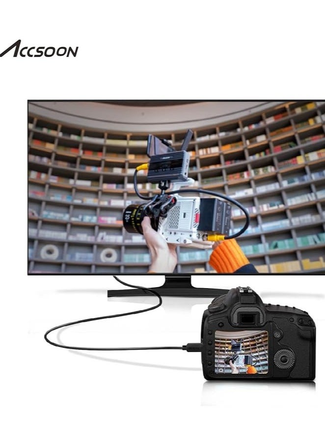 أكسسون كابل Accsoon HDMI إلى HDMI، 50 سم/1.6 قدم، DA، يدعم السرعة العالية، Ultra HD، 1080P، متوافق مع الكاميرا، الشاشة، Gimbal  - Image 4