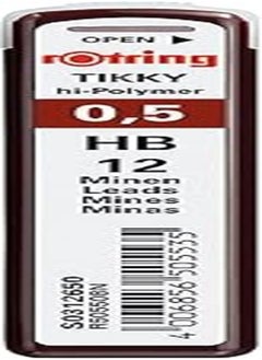 Rotring rOtring Tikky hi-Polymer Lead Refills, 0.5 mm, HB (312650) 
