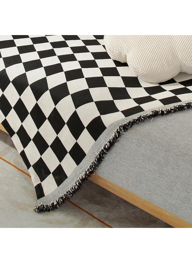 Bluejw Chenille Sofa Towel Full Cover Cloth Ins Style Simple Checkerboard Four Seasons Universal Anti-Cat Scratch Sofa Cover Cloth Cover Towel  - Image 4